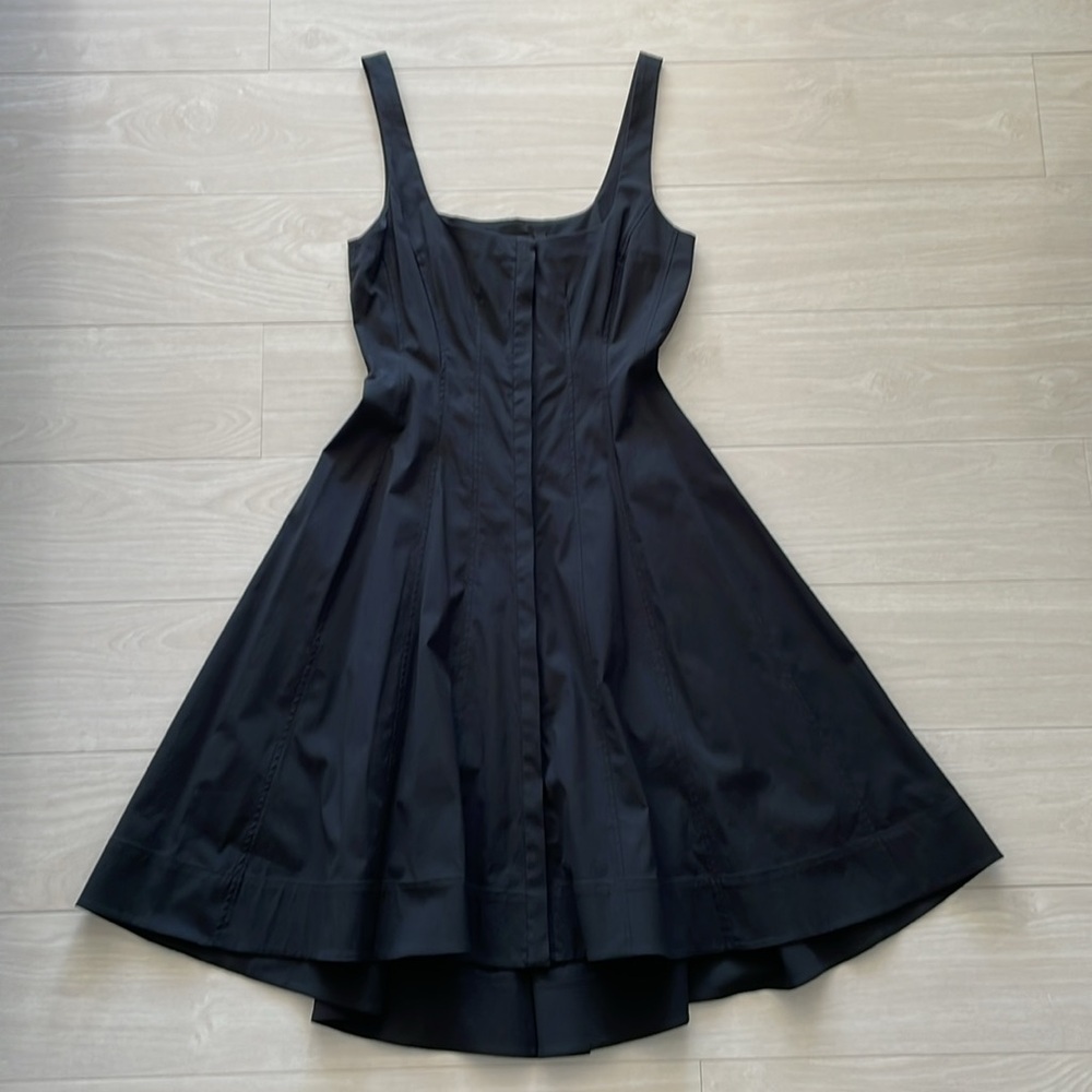 Theory Black Stretch Cotton Dress